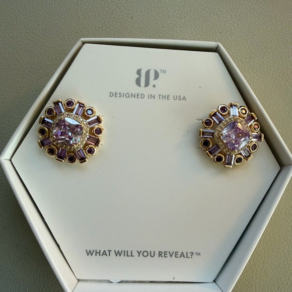 Bomb Party Jewelry - Bomb Party Rare Unicorn Lavender Topaz CZ Earrings | Gloss Over It | Gold Plated